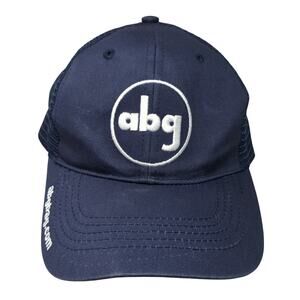 Abg Snapback Trucker Hat Blue One Size Adjustable Embroidered Mesh Back 6 Panel